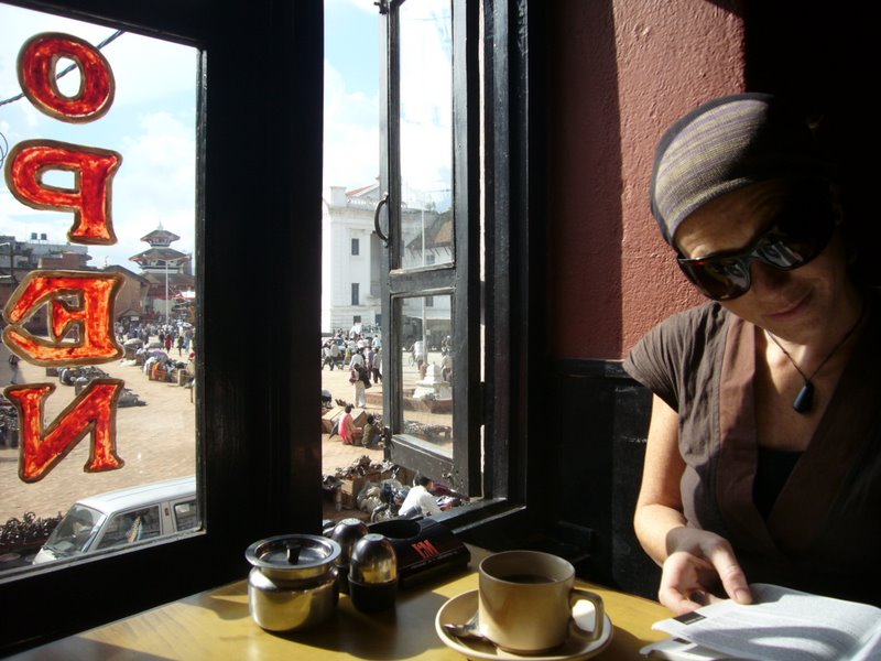 The cafe where Durbar Square meets Freak Street.